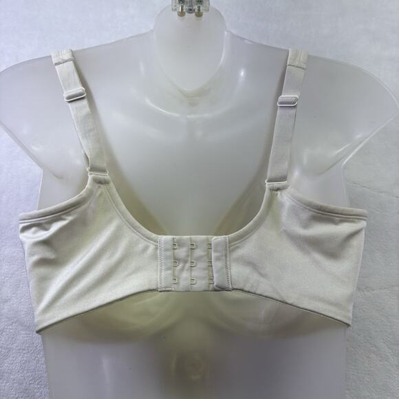 Breezies Jacquard Shine Unlined Full Coverage Minimizer Bra Size 34DD Ivory - Picture 2 of 9